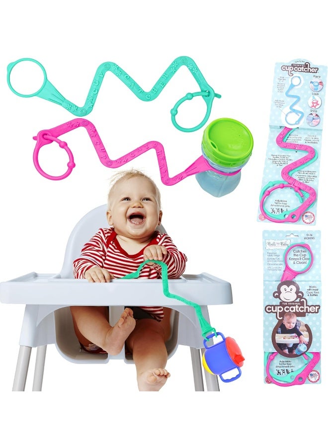 Brilli Baby Cup Catcher 2 Pack Patented Safety Tether Strap - Image 1
