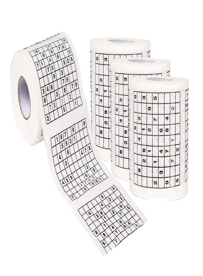 SummitLink Roll of Sudoku Toilet Paper Tissue Napkin Prank Fun Birthday Party Novelty Gift Idea (4 pk) - Image 2