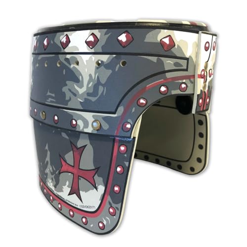 Liontouch Maltese Crusader Knight Helmet Age 38 Years One Size Fits All Medieval Pretend Play Foam Toy In Red Cross Style Safe Durable Armor Accessory For Dress Up Costumes For Boys - Image 1