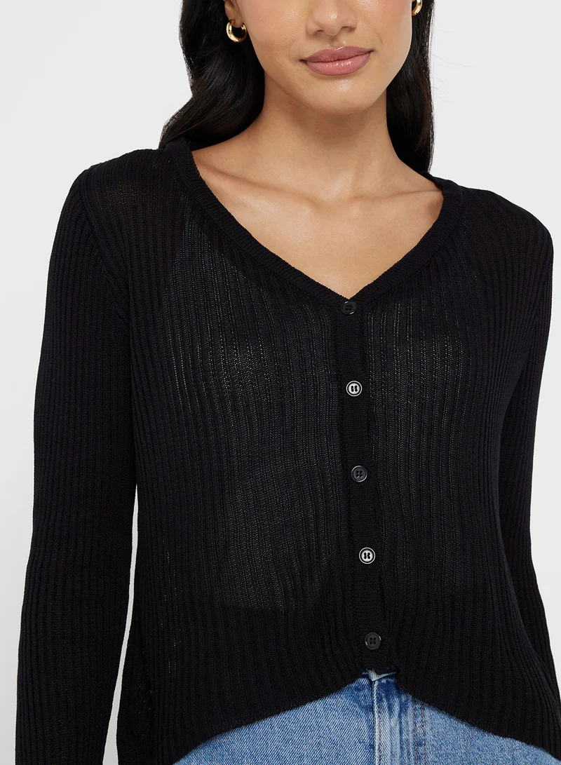 Ginger Basics Essential Kniited Button Down Cardigan