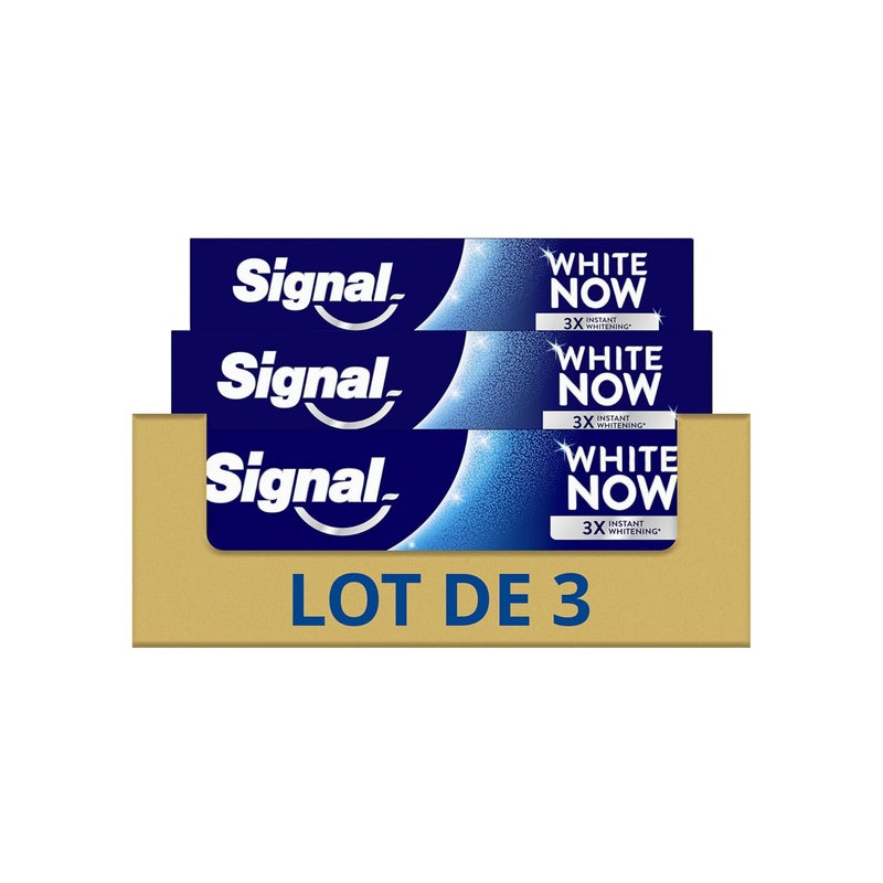 Signal White Now Original Plus Toothpaste Instantly¹ Pack of 3 x 75 ml
