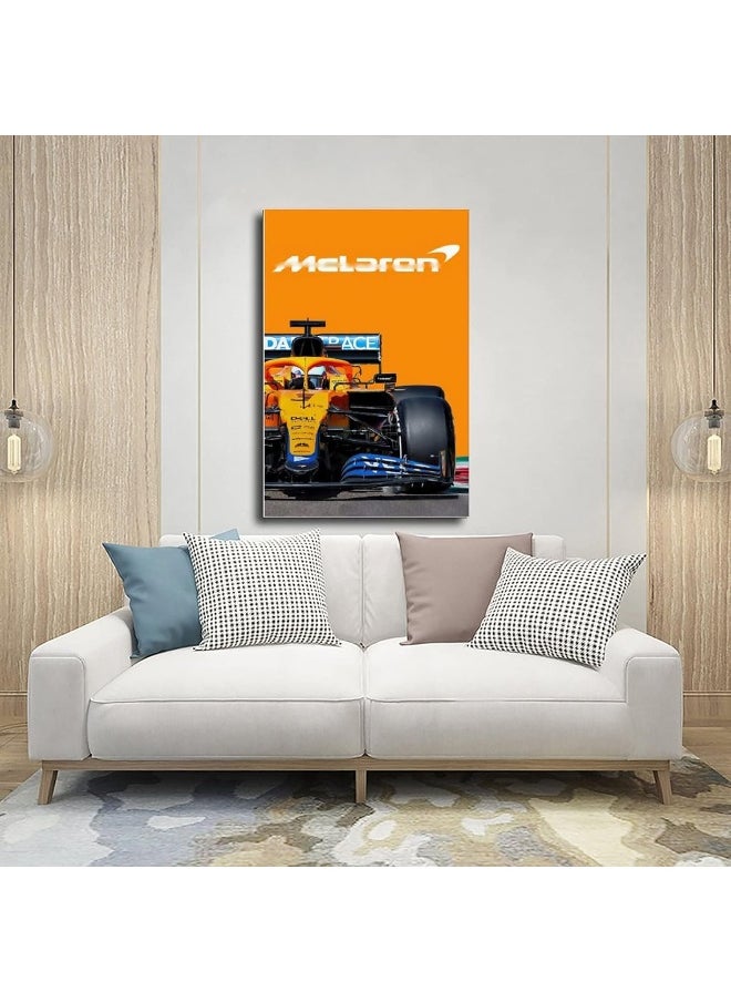Home Trove - ERWYN Mclaren Poster Formula One Poster F1 Walls Canvas Car Posters Wall Art Canvas For Boys Room Vintage Unframe-style 16x24inch(40x60cm) - Image 1