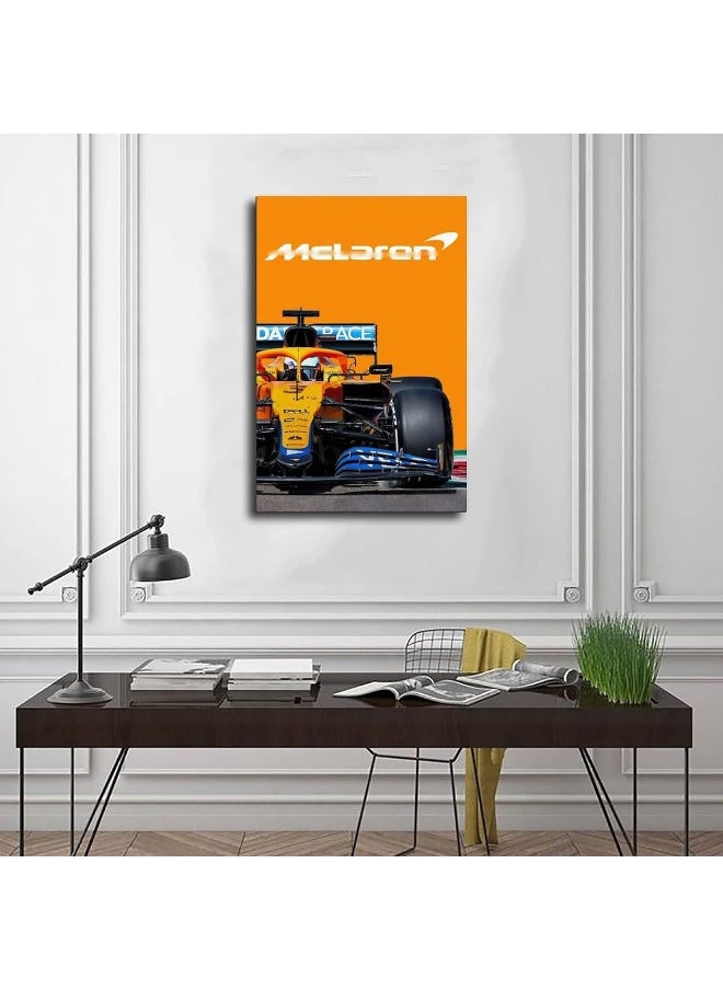 Home Trove - ERWYN Mclaren Poster Formula One Poster F1 Walls Canvas Car Posters Wall Art Canvas For Boys Room Vintage Unframe-style 16x24inch(40x60cm) - Image 1