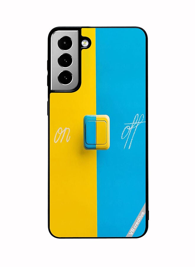 VR CREATIVE Protective Case Cover For Samsung Galaxy S21 FE 5G On Off Design Multicolour - Image 1