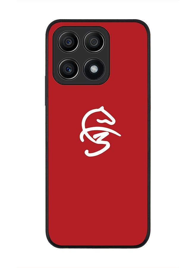 Stylizedd Rugged Black edge case for Honor X8A 4G Slim fit Soft Case Flexible Rubber Edges Anti Drop TPU Gel Thin Cover - Faz3 Icon Red - Image 1