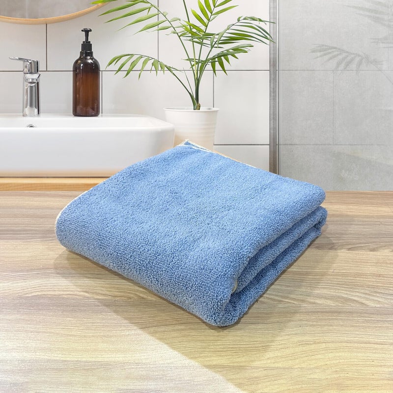LABHAM Insignia 450GSM High Absorbant Super Soft Anti Microbial Bath Towel 75cm x 150cm Pack of 1 Powder Blue