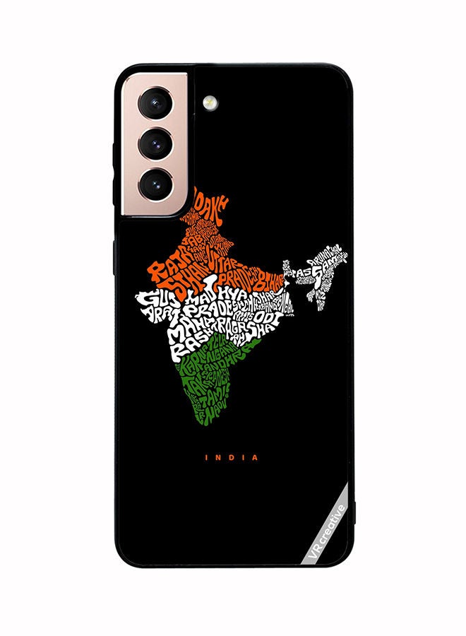 VR CREATIVE Protective Case Cover For Samsung Galaxy S21 Plus 5G India Map With All Indian States Name Design Multicolour - Image 1