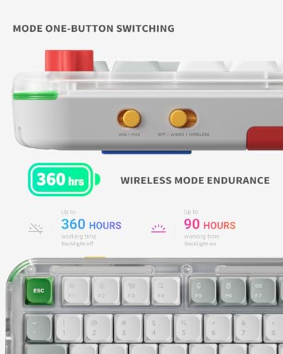 nuphy Kick75 Wireless Low Profile Mechanical Keyboard with Volume Knob75 Hot Swappable Gaming Keyboard80 Keys RGB Backlit with PBT Keycaps Support BT24GUSBC Red Nano Switch - Image 3