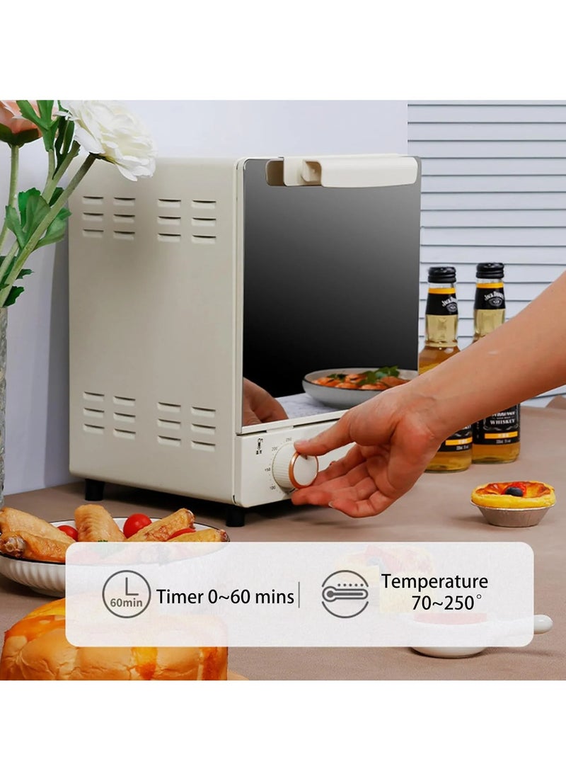 SILVER CREST Toaster Oven 3-Tier Vertical Oven Air Fryer Combo Smart Convection Oven Countertop 15L with Bake, Grill, Broil, Roast, Dehydrate  - Image 2