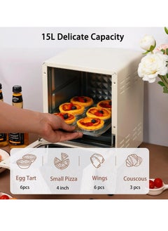 SILVER CREST Toaster Oven 3-Tier Vertical Oven Air Fryer Combo Smart Convection Oven Countertop 15L with Bake, Grill, Broil, Roast, Dehydrate  - Image 3