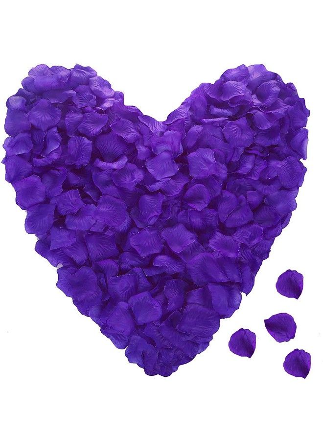 VOVCIG 2000 Pcs Artificial Silk Rose Petals Artificial Flowers For Decoration Wedding Partyvalentine Day Eventromantic Night (Violet) - Image 2