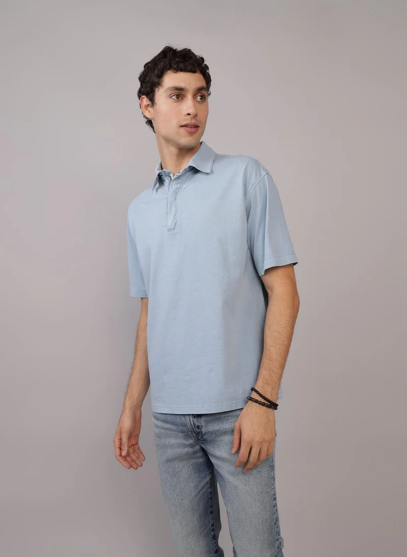 امريكان ايجل AE Oversized Zip-Up Polo Shirt