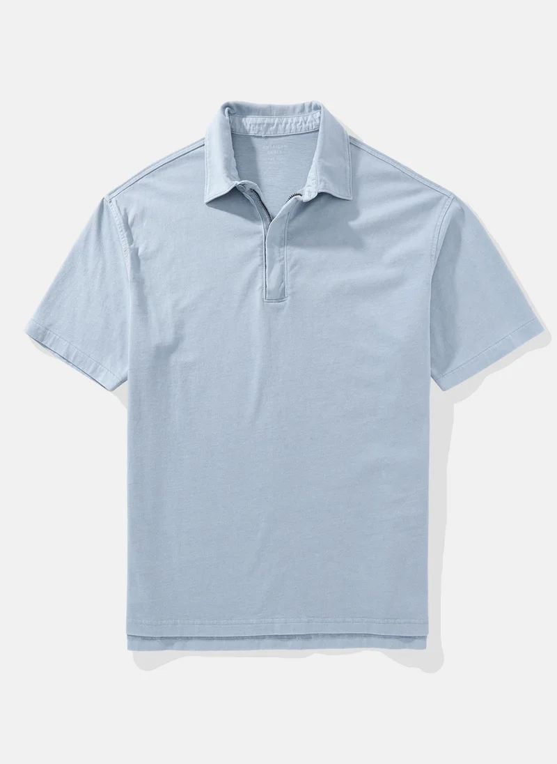 امريكان ايجل AE Oversized Zip-Up Polo Shirt
