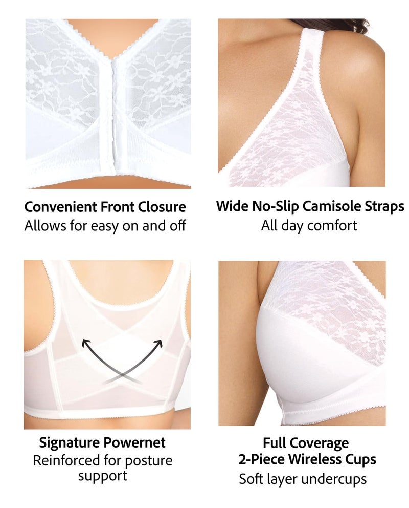 Exquisite Form Womens Front Close Posture #5100565 Bra, White, 36C US - Image 5