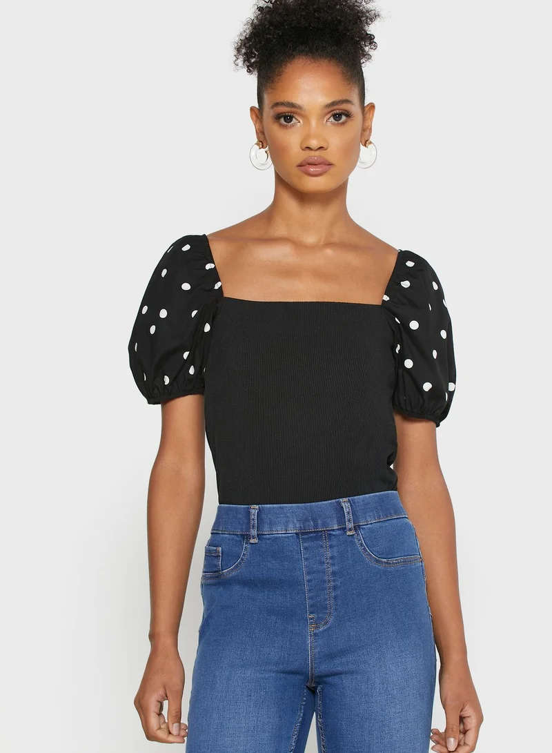 New Look Petite Puff Sleeve Top