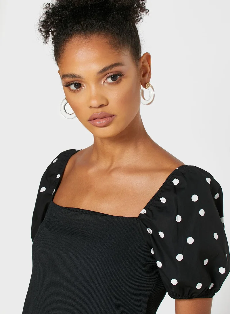 New Look Petite Puff Sleeve Top