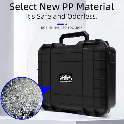 FSIDIWT Neo 2 Hard Case, Waterproof Travel Carrying Case Storage Shoulder Bag for DJI Neo 2 Fly More Combo, RC-N3 Remote Controller and Accessories - Image 5
