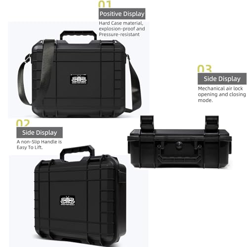FSIDIWT Neo 2 Hard Case, Waterproof Travel Carrying Case Storage Shoulder Bag for DJI Neo 2 Fly More Combo, RC-N3 Remote Controller and Accessories - Image 3
