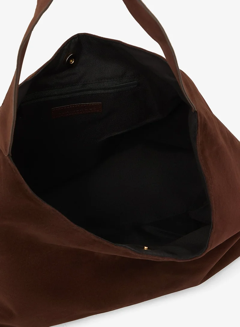 Glamorous BROWN SUEDE Casual Faux Leather Tote Bag for Women | Best Price UAE