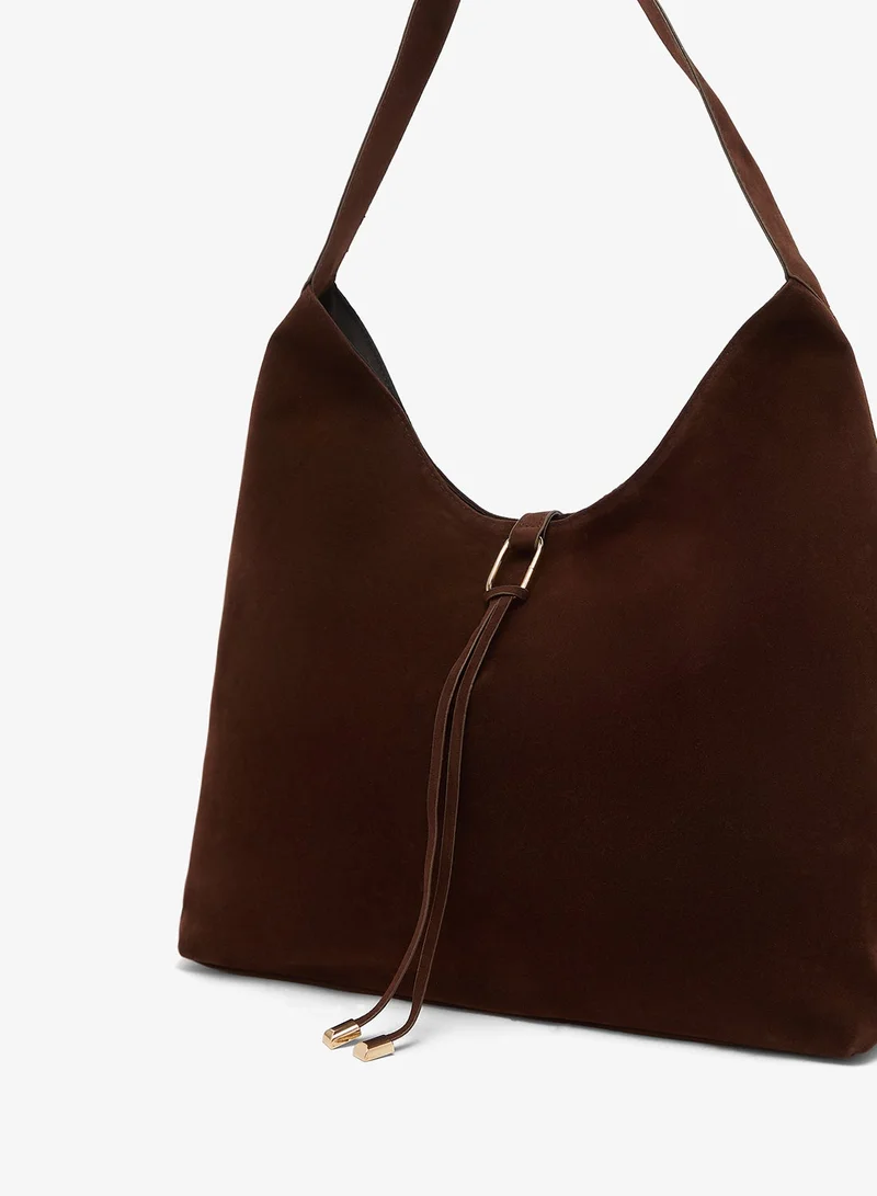Glamorous BROWN SUEDE Casual Faux Leather Tote Bag for Women | Best Price UAE