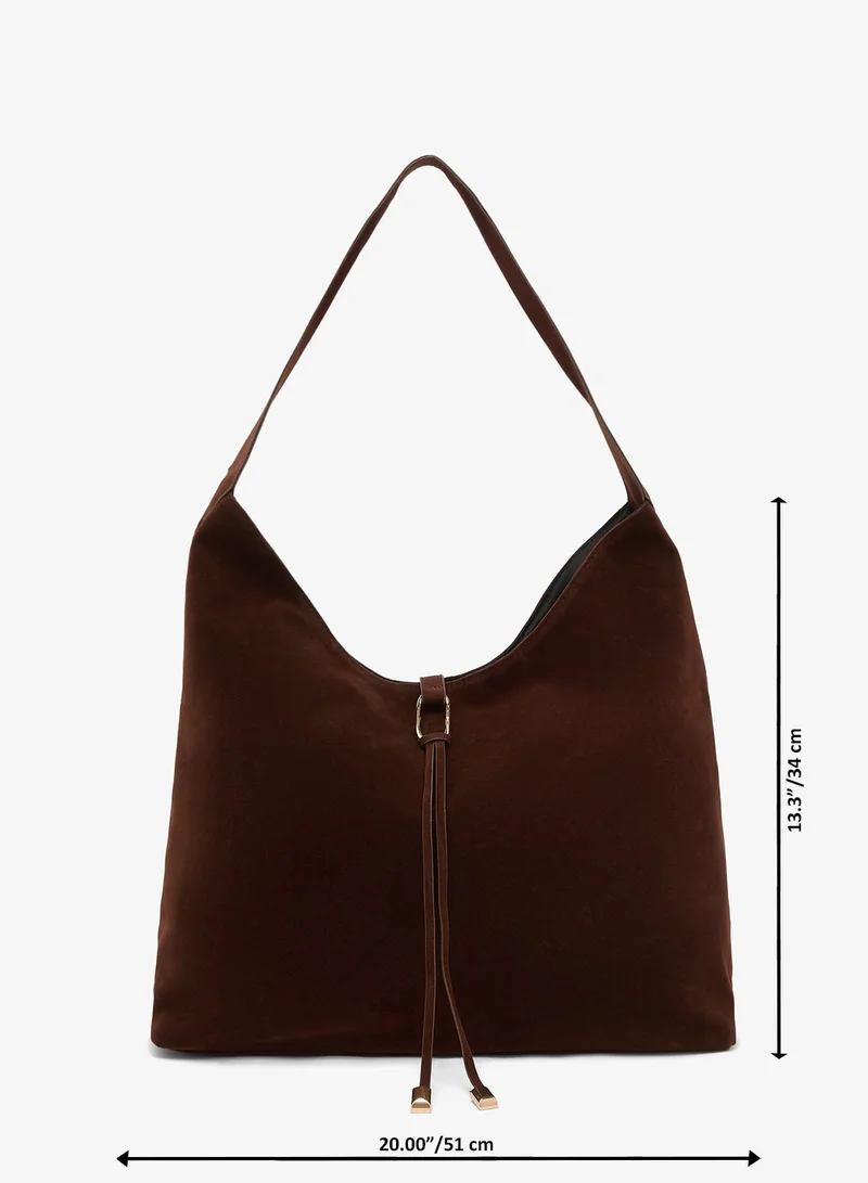 Glamorous BROWN SUEDE Casual Faux Leather Tote Bag for Women | Best Price UAE
