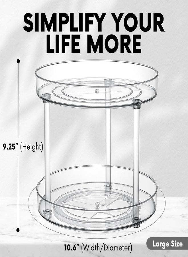 ShelfShaper Clear Lazy Susan Organizer, Rotating Kitchen Pantry Organization and Storage, Medicine Cabinet Organizer, Lazy Susan Turntable Organizer for Cabinets, Bathroom, Refrigerator, Dresser, Spice Organizer - Image 2