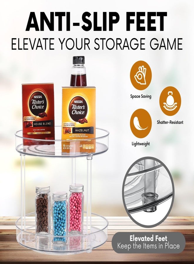 ShelfShaper Clear Lazy Susan Organizer, Rotating Kitchen Pantry Organization and Storage, Medicine Cabinet Organizer, Lazy Susan Turntable Organizer for Cabinets, Bathroom, Refrigerator, Dresser, Spice Organizer - Image 5