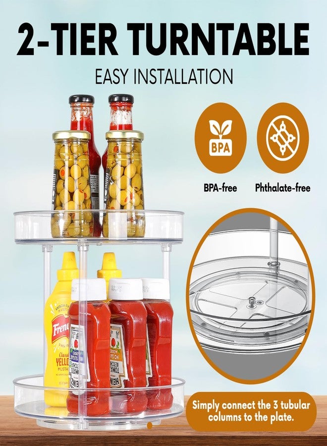 ShelfShaper Clear Lazy Susan Organizer, Rotating Kitchen Pantry Organization and Storage, Medicine Cabinet Organizer, Lazy Susan Turntable Organizer for Cabinets, Bathroom, Refrigerator, Dresser, Spice Organizer - Image 4
