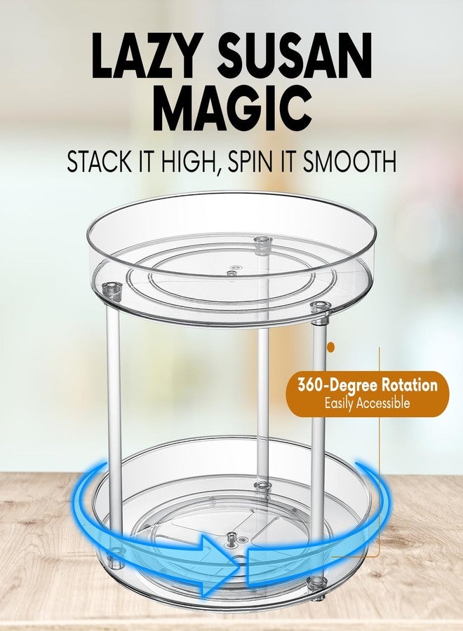 ShelfShaper Clear Lazy Susan Organizer, Rotating Kitchen Pantry Organization and Storage, Medicine Cabinet Organizer, Lazy Susan Turntable Organizer for Cabinets, Bathroom, Refrigerator, Dresser, Spice Organizer - Image 3