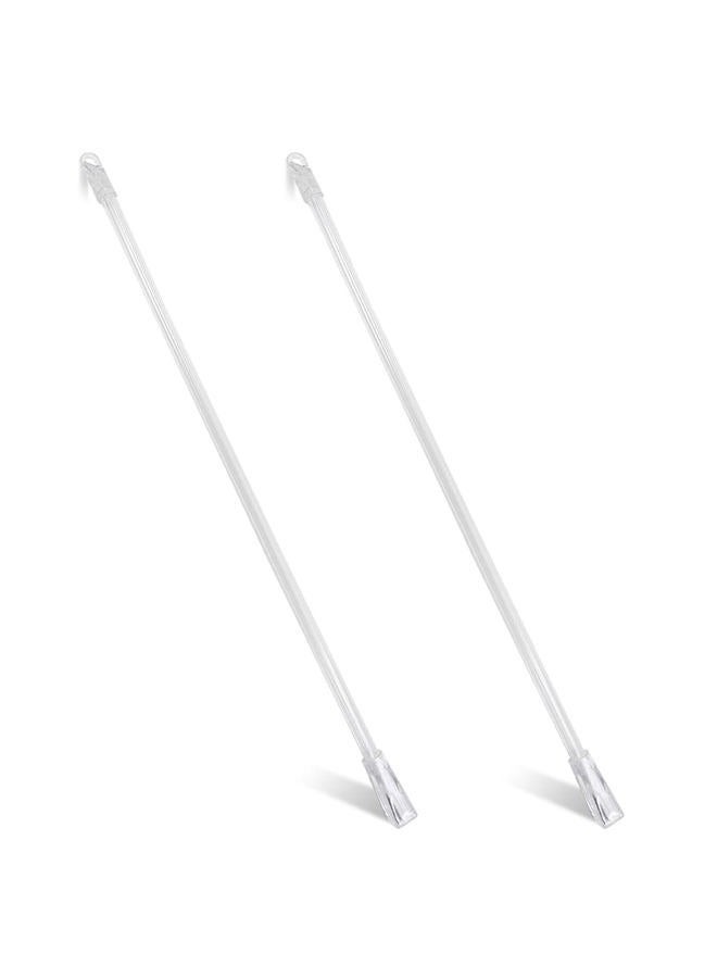SNOMEL 2 Pieces 14 Inches Blind Wand, Window Blind Tilt Rod, Vertical Wand Control Handle Stick, Clear Blind Tilt Wand Replacement with Hook and Grip, Blinds Opener Accessory - Image 1