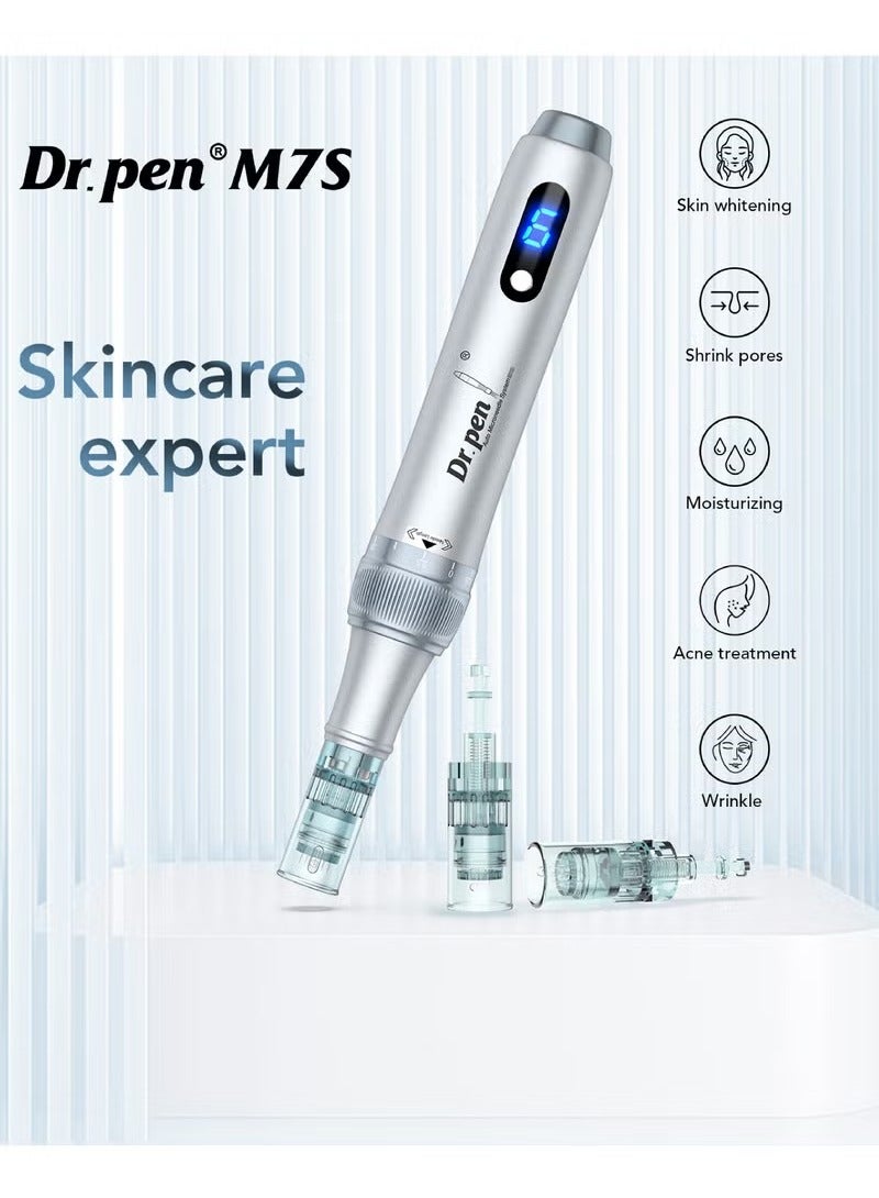 Dr.pen Dr.Pen M7S Microneedle Roller Kit – Home Acne Scar & Hair Growth Treatment | 6x16Needles,6x36 Needles,6x42Needles,2xNano Needles,M8 Cartridge Compatible - Image 2