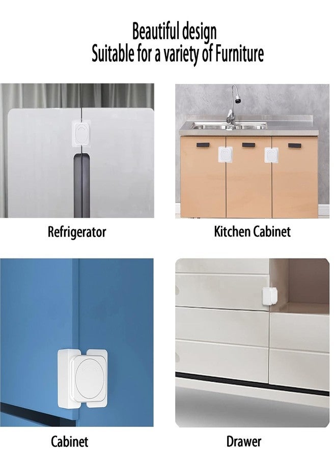 KPNG Baby Guard, Drawer Lock, Child Lock, Baby Safety Lock, Stopper, Earthquake Prevention, Suitable For Refrigerators, Won't Damage Furniture, Easy Installation (Pack Of 2, Flat Angle Lock, White) - Image 5