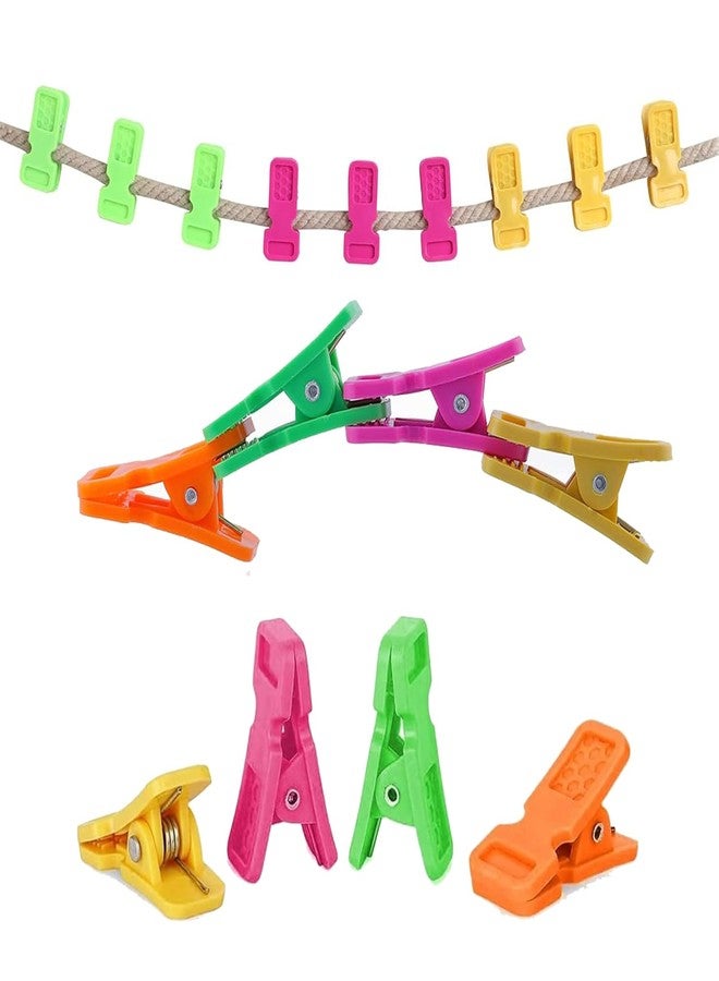 Carrot - Cloth Clips Pegs for Drying Clothes - Multipurpose Clothes Pins for Indoor and Outdoor Use - Strong and Durable Clips for Clothes Drying, Hanging, and Organizing (Pack of 60) - Image 1