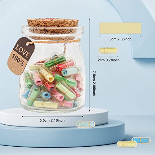 KBFUSHI Capsule Letters Message in a Bottle - Cute Things Gifts for Boyfriend Girlfriend - Love Letter for Anniversary, Birthday,Valentines Day, Mother's Day Gift (Mixed Color 50pcs) - Image 3
