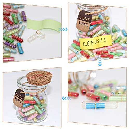 KBFUSHI Capsule Letters Message in a Bottle - Cute Things Gifts for Boyfriend Girlfriend - Love Letter for Anniversary, Birthday,Valentines Day, Mother's Day Gift (Mixed Color 50pcs) - Image 5