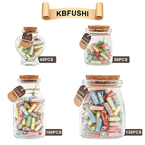 KBFUSHI Capsule Letters Message in a Bottle - Cute Things Gifts for Boyfriend Girlfriend - Love Letter for Anniversary, Birthday,Valentines Day, Mother's Day Gift (Mixed Color 50pcs) - Image 4