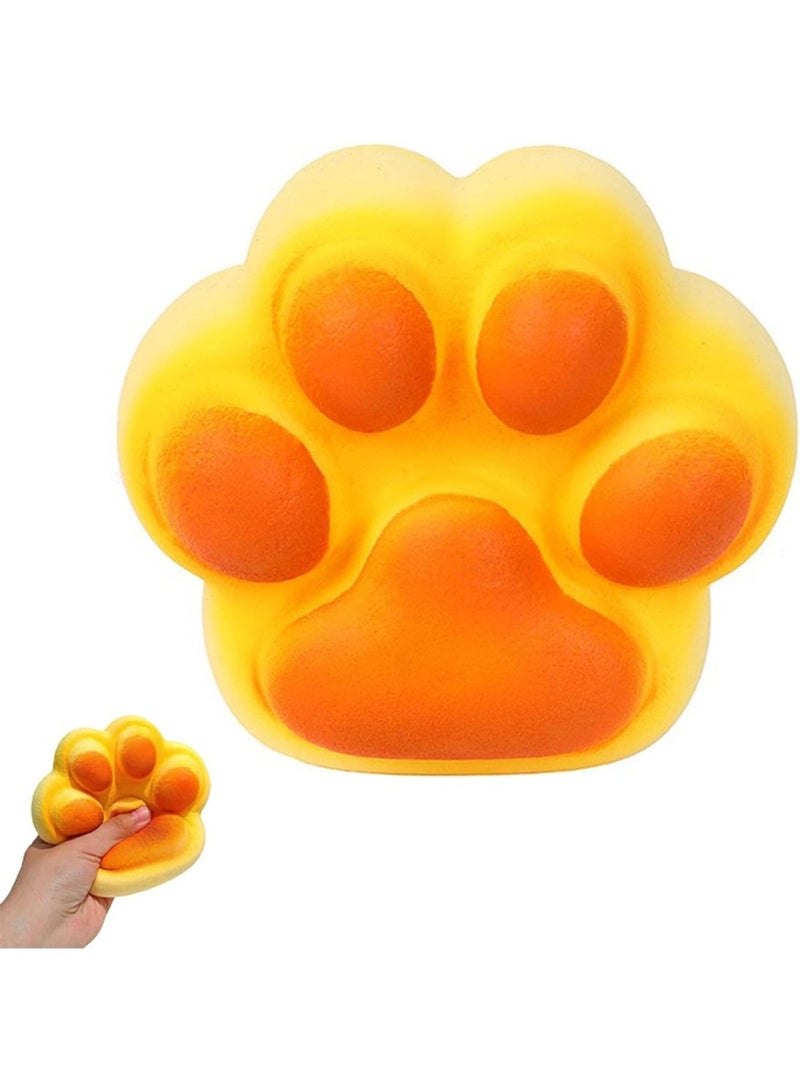 Meetion 4.7IN Bread Butter Cat Paw Squishy, Slow Rising Squishy Toys for Kids Boys Girls Children Adult, Stress Relief Squeeze Bread Toy, PU Material Fidget Toy for Office Party Favor (Bread-Cat Paw) - Image 1