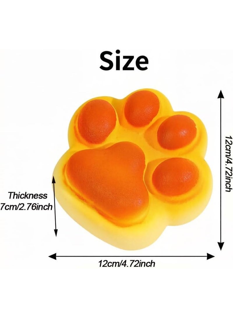 Meetion 4.7IN Bread Butter Cat Paw Squishy, Slow Rising Squishy Toys for Kids Boys Girls Children Adult, Stress Relief Squeeze Bread Toy, PU Material Fidget Toy for Office Party Favor (Bread-Cat Paw) - Image 3