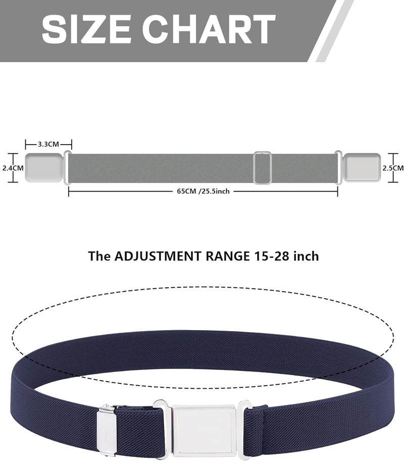 WELROG Kids Adjustable Magnetic Belt for Boys - Girls Elastic Stretch Buckle Belts Toddler - Image 4