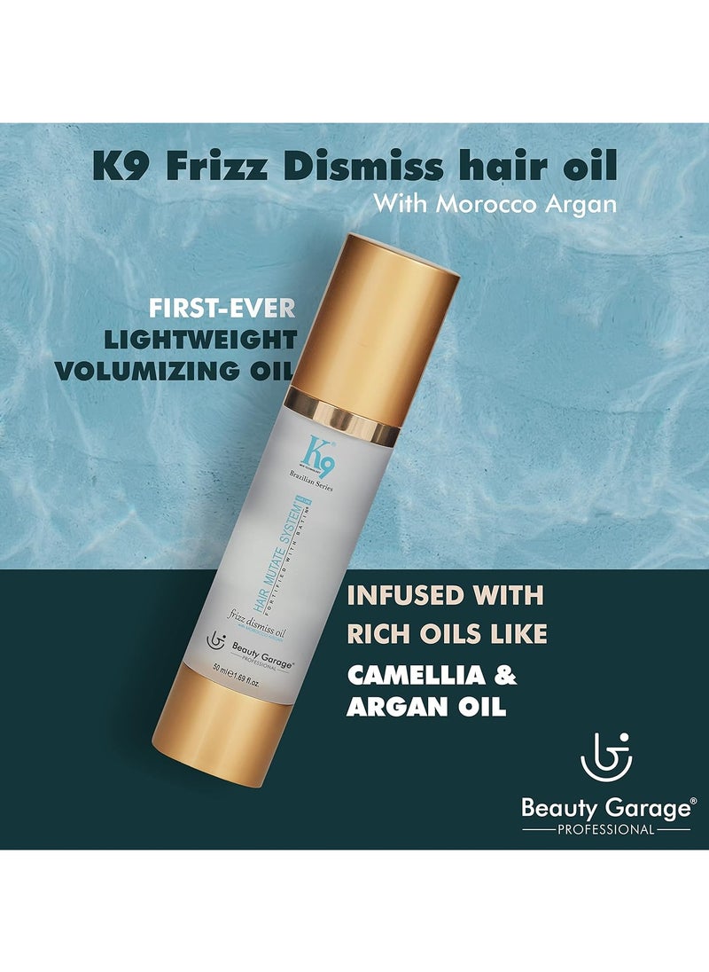Beauty Garage - K9 Frizz Dismiss Hair Oil with Morocco Argan 50ml - Image 1