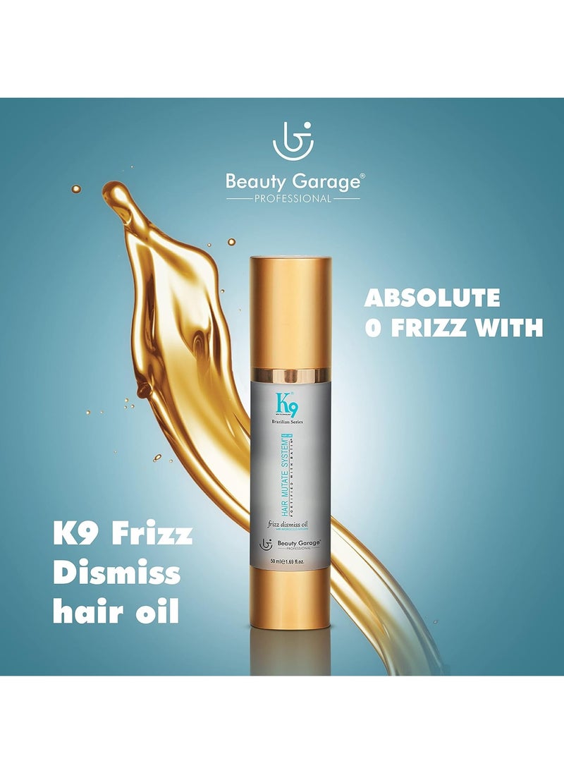 Beauty Garage - K9 Frizz Dismiss Hair Oil with Morocco Argan 50ml - Image 1