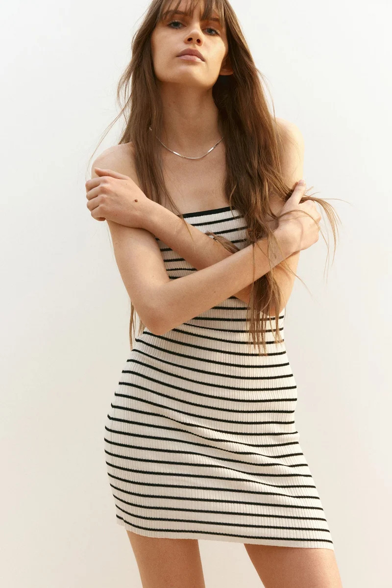 H&M Rib-knit bandeau dress