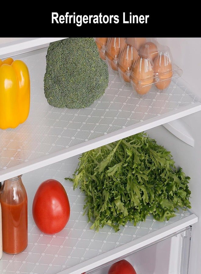 ZEYFLEEB Fridge Mats, Anti-Slip Kitchen Cabinet Drawer Shelf Mat Liner Sheets - Waterproof Strong Table Mat EVA for Fridge, Shelf Liner, Table Drawer mat (Little Flower Transparent, 45 cm X 5 Meter) - Image 4