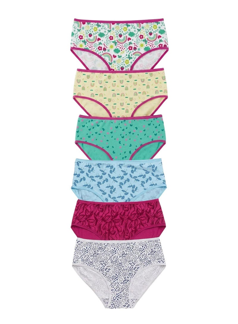 School Pack of 6 Classic Midi Panties Underwear for Women - Image 1