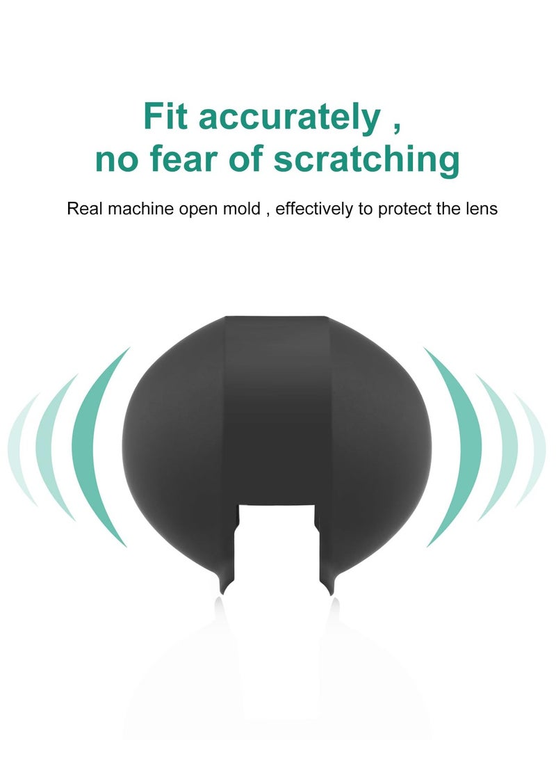 SYOSI Lens Cap Compatible with Insta360 X3 Camera, Invisible Dive Case Lens Guard Silicone Protective Cover Anti-Scratch Lens Protector Case Accessories (Black) - Image 3