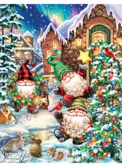 Springbok Springbok Gnome Village 500 Piece Holiday Jigsaw Puzzle- Made in The USA with Unique Precision fit Pieces for a Great Puzzling Experience  - Image 1