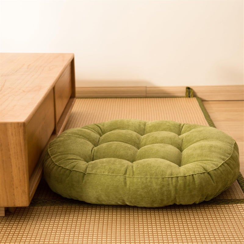 SK Studio Meditation Floor Pillow, Large Floor Cushions, Round Floor Cushion Seating for Adults Kids, Classroom Furniture Floor Pillow for Yoga Living Room, Green, 17" W x 17" L (Pack of 1) - Image 2