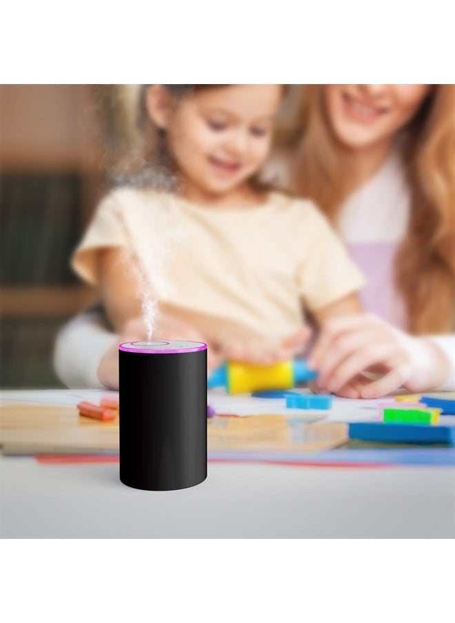 Essential Oil Diffusers, Waterless Diffuser, Battery Operated Diffuser, Aromatherapy Diffuser, 10ml Lavender Essential Oils, Black