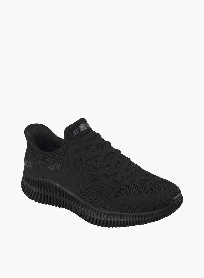 SKECHERS Men Bobs Geo Lite Slip-On Sports Shoes