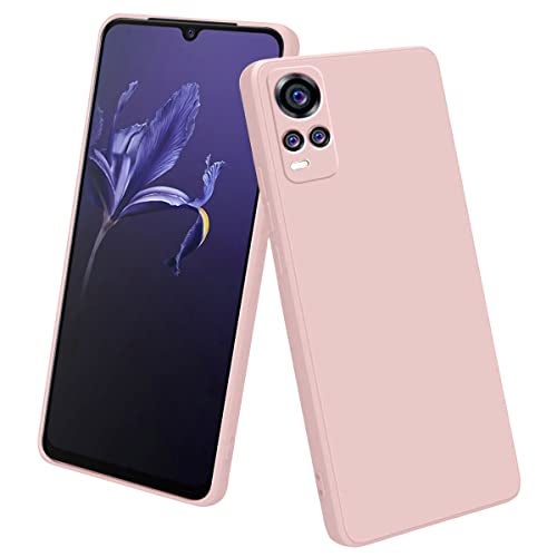 LIRAMARK Silicone Soft Back Cover Case for Vivo V20 / V21E / Y73 (Silicone Pink) - Image 1